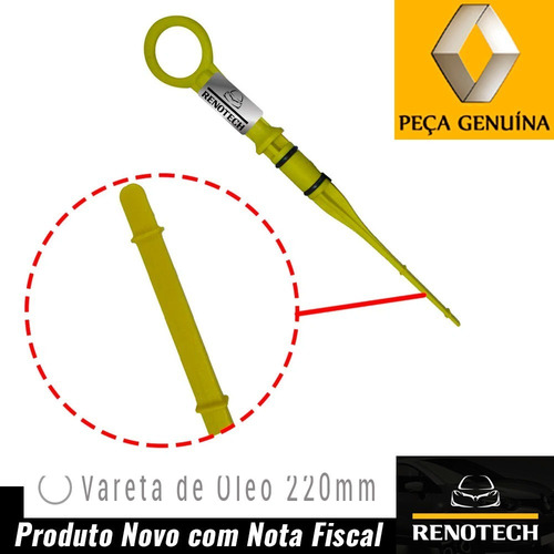 Imagem 3 de 10 de Vareta De Oleo 220mm Clio Ii 1.6 16v K4m 00 A 13 8200141457