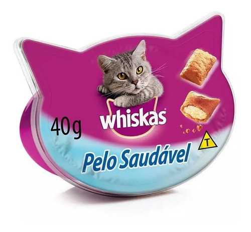 Petiscos Whiskas Pelo Saudável Para Gatos Adultos 40g Full