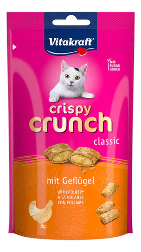 Vitakraft Snack Crispy Crunch Gato, Relleno Sabor Pollo