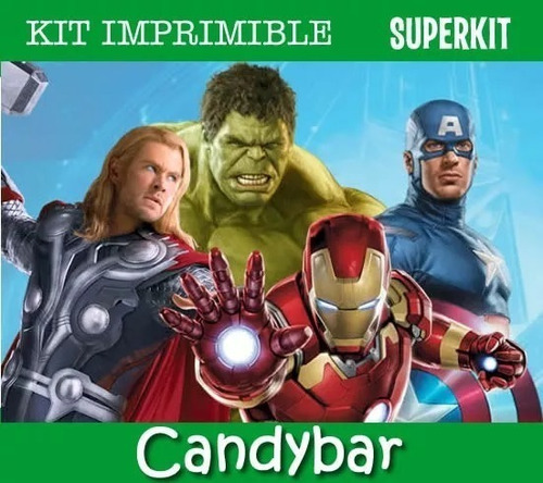 Kit Imprimible Vengadores Avengers Candy Bar