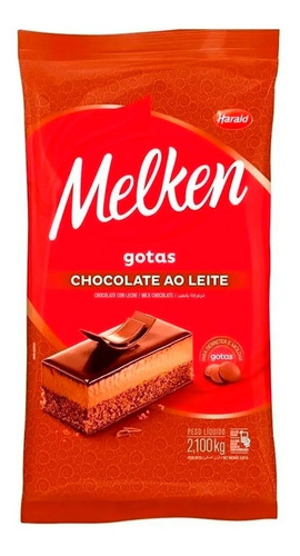 Chocolate Melken Ao Leite Gotas 2,1kg Harald