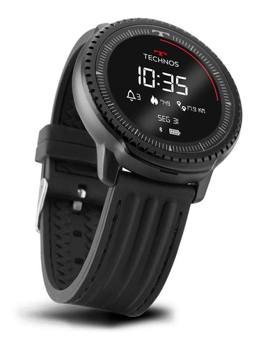 Smartwatch Technos Unissex Connect Id Preto - L5aa/1p