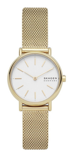 Reloj Mujer Skagen Signatur Acero Mesh 30mm Color de la correa Dorado