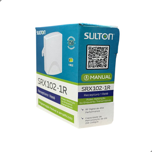 Receptora Srx 102 1r Sulton 12v 1 Relé + 4 Controles 433mhz