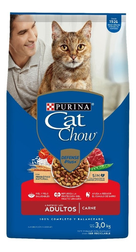 Alimento Para Gato Purina Cat Chow Adulto Carne 3kg