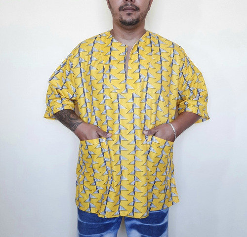 Imagem 4 de 6 de Blusa Bata Masculina Tecido Joel