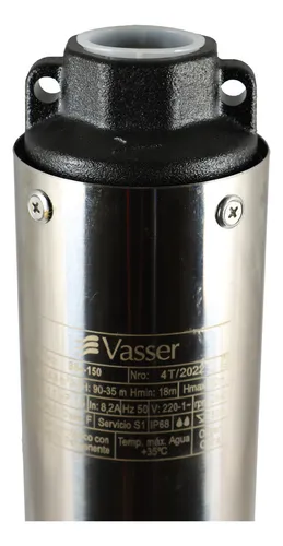Bomba Sumergible Pozo Vasser Bs4 150 4 Pulgadas 1.5hp 90mts