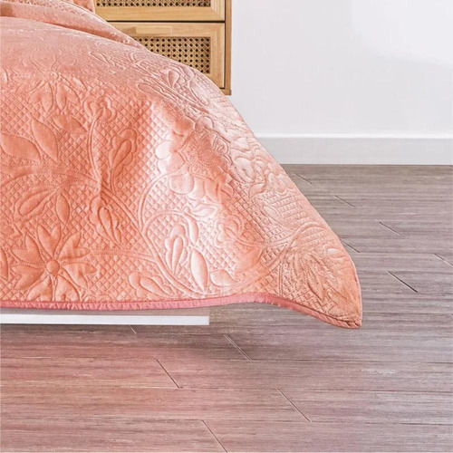 Edredon Con Funda Neo Concord Velvet Coral Individual Diseño De La Tela Velvet Deep Rose