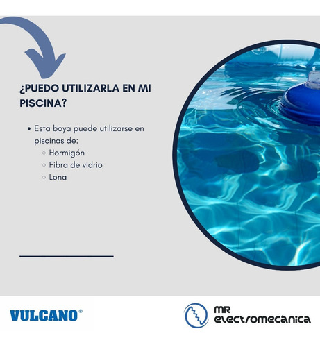 Imagen 6 de 10 de Boya Cloro Pileta Vulcano Dosificadora Max + Pastillas