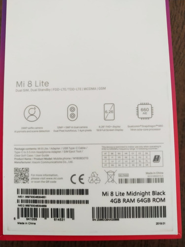 Xiaomi Mi 8 Lite 64 Gb - Versão Global