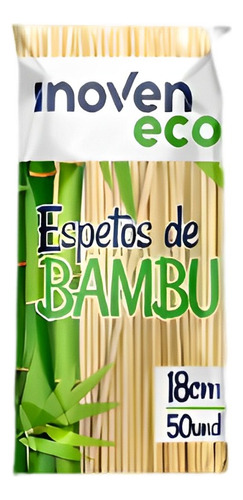 Espeto/palito De Bambu 18cm - Kit 10 Pctes  / Total 500 Un