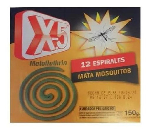 Imagen 4 de 5 de Espiral Mata Mosquitos Estuche 60 Unidades Marca X-5