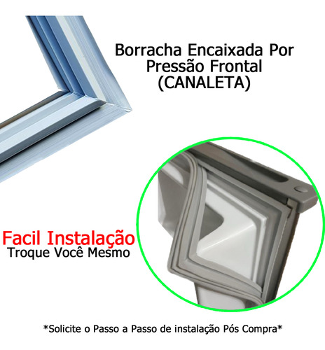 Borracha Geladeira Para Electrolux Frost Free 441 Litros