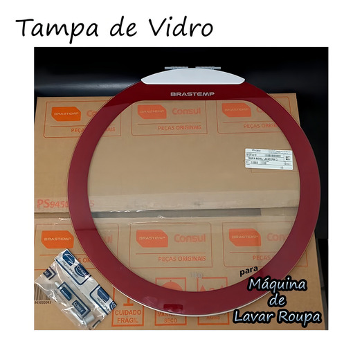 Tampa Vidro P/ Lavadora Brastemp Ative 11kg