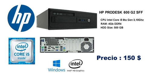 Imagen 2 de 6 de Computador Hp Refurbished I5 6ta 4gb Ddr4 500 Hdd