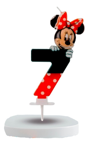 Vela Número 7 Festa Minnie Mouse Decoração Aniversário