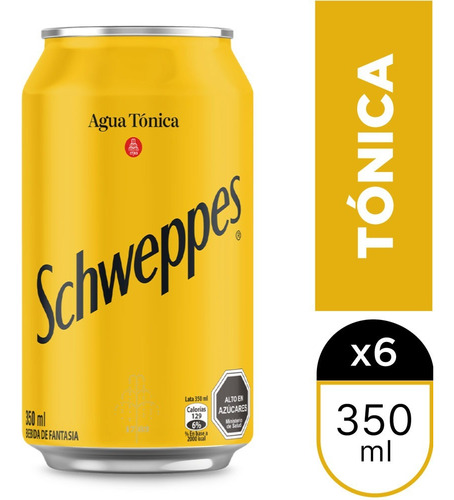  Agua Tónica Schweppes Lata 350 Cc - Pack 6 Unid