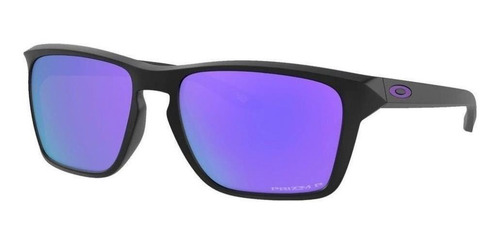 Imagem 1 de 3 de Óculos de sol polarizados Oakley Sylas Standard armação de o matter cor matte black, lente violet de plutonite prizm, haste matte black de o matter - OO9448