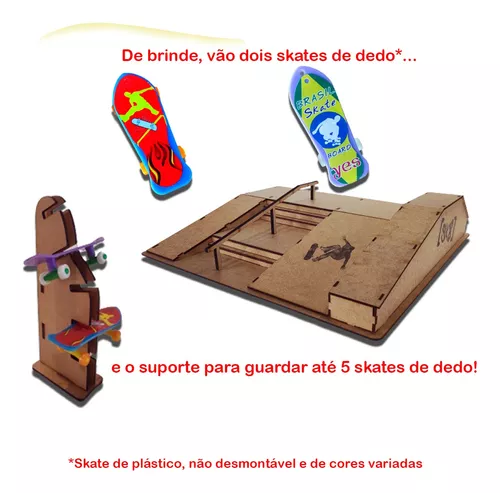 Pista De Skate Dedo Profissional Rampa E Corrimão Completa 2