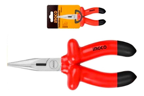 Alicate Punta Aislado 1000v De 20 Cms Ingco Hilnp01200