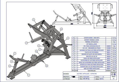 Projeto - Leg Press Articulado Preto