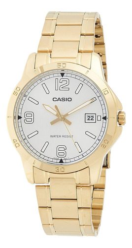 Casio Mtp-v004g-7b2 Vestido Para Hombre Tono Dorado Acero In