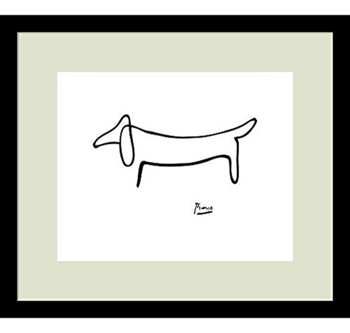 Lamina Enmarcada Le Chien The Dog De Pablo Picasso Talla Ex