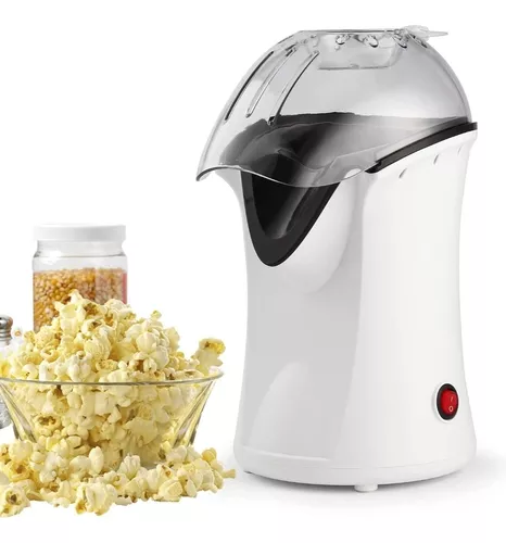  Máquina para hacer palomitas de maíz, máquina de palomitas de  maíz de 1200 W, tasa de estallido del 99%, máquina eléctrica de palomitas  de maíz con taza medidora y cubierta extraíble