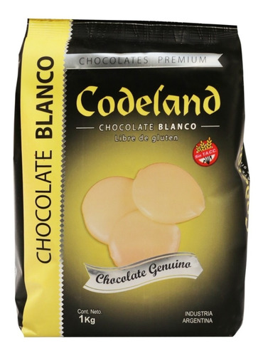 Imagen 1 de 2 de Chocolate Blanco Codeland X 1 Kg