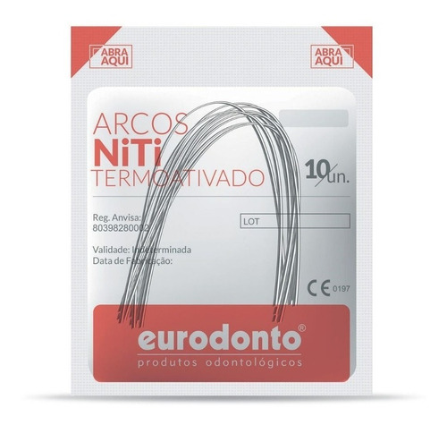 Arco De Niti Termo-activados Rectangular X10u. Eurodonto