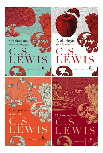 Coleção C.s. Lewis 4 Livros: Cristianismo Puro E Simples E Mais, De C.s. Lewis., Vol. 1. Editorial Kit De Livros, Capa Mole, Edição 2017 01 01 00:00:00 Em