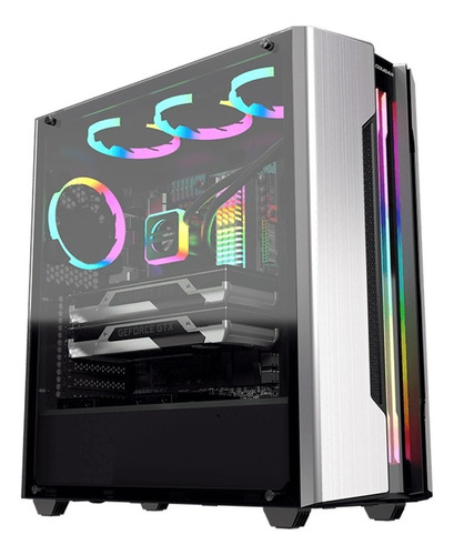 Gabinete Cougar Gemini S Plateado Mid Tower