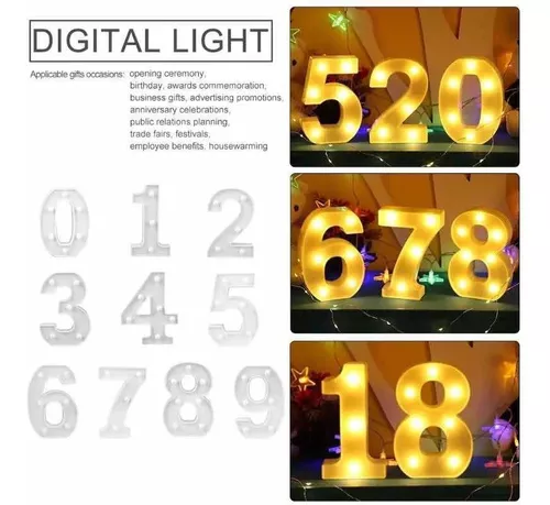 Letras Luminosas X30 Decorador Plástico Luz Led Por Mayor