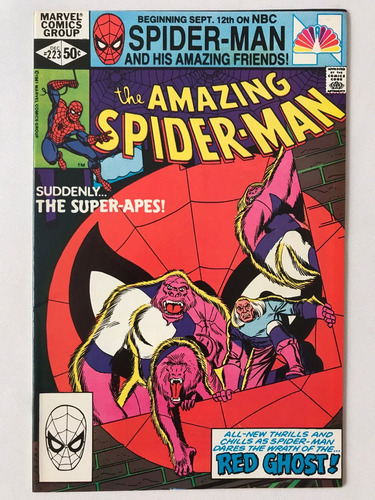 Amazing Spiderman #223 Marvel Comics 1981 Red Ghost Apes