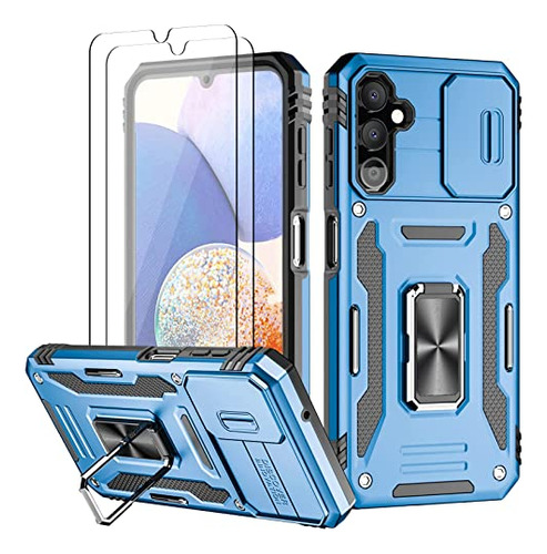 Funda Para Galaxy A14 5g Azul Plastico Duro
