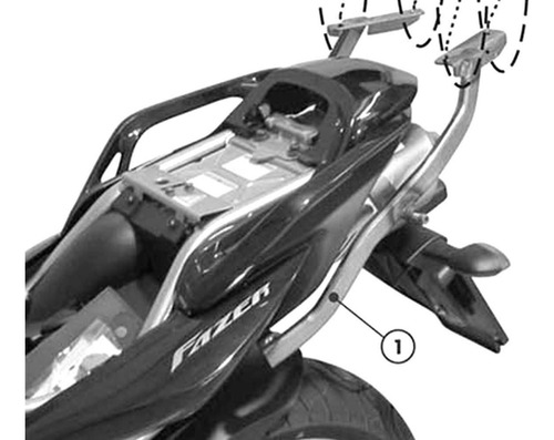 Bagageiro Rack Monokey Fz6 600 Fazer 04/11 Preto 351fz Givi