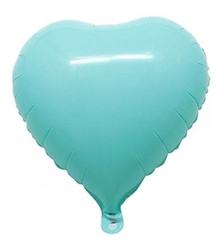 Globos Metalizados Corazón Color Celeste Pastel 42cm  X 1und