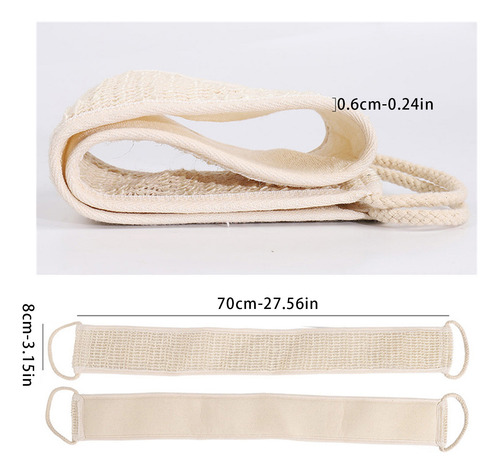 Toalla De Baño Con Correa Retráctilla Natural, Fibra Bastada