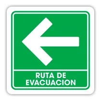 Comprar Señalamiento Ruta De Evacuación Izquierda 20x20 Seguridad