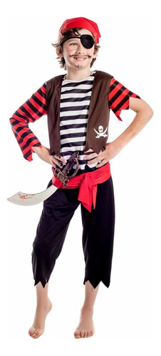 Fun Shack Disfraz De Pirata Para Niños Traje De Rayas De Cap