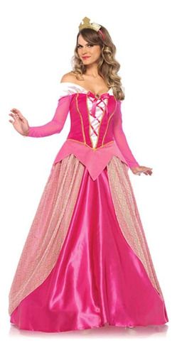 Vestido De Princesa Aurora Para Adultos De Lujo Bella Durm