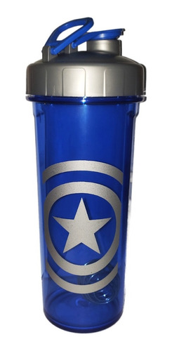 Shaker Design Capitán América Vaso Caramañola 750 Bpa Free