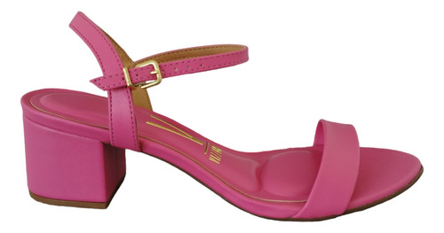 Sandalias Vizzano Fucsia Taco Medio Pink Neon Temporada 