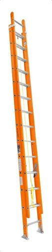 Escalera 28 Peldaños Fibra De Vidrio 7,7 Metros Color Naranja