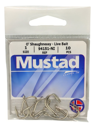 Anzuelo Mustad 94151-ni Para Carnada Viva