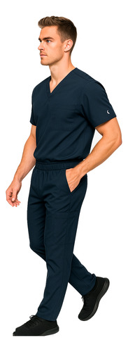 Uniforme Pijama Quirúrgica Antifluido Caballero Yarea Atlas Azul Marino Lisa Xl