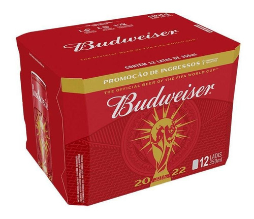 Pack Cerveja Budweiser Lata 350ml 12 Unidades