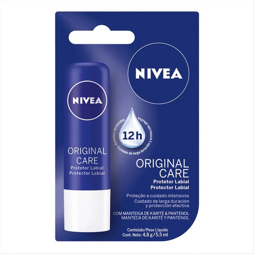 Kit 3 Hidratantes Labiais Original Nivea 4,8g - Beiersdorf