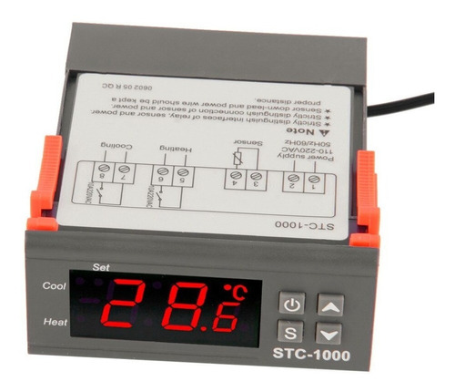 diymore STC-1000 Pro Controlador de temperatura AC 220V Termostato digital multiusos Calibración de temperatura con sonda de sensor NTC,Fahrenheit/Celsius 