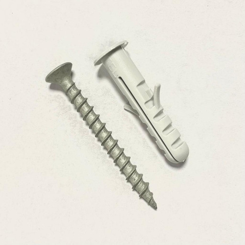 Imagen 1 de 4 de Tornillo Fix De 5,2mm X 50mm + Tarugo C/tope De 8mm 20 Unid